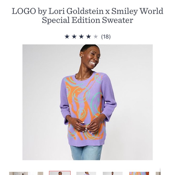 LOGO x Smiley World sweater NWOT - Picture 7 of 10